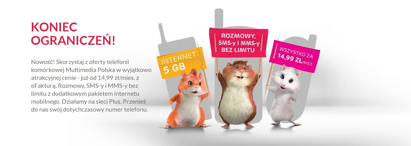 Multimedia Polska решила обновить свое предложение мобильной телефонии и представить пакеты, которые могут успешно конкурировать с другими игроками на рынке
